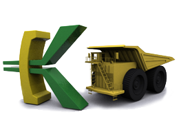 3D truck and 3D K Logo